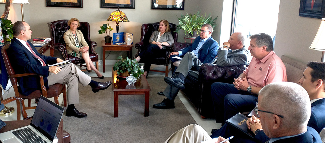 Credit union and League advocates meet with Congressman Bob Good.