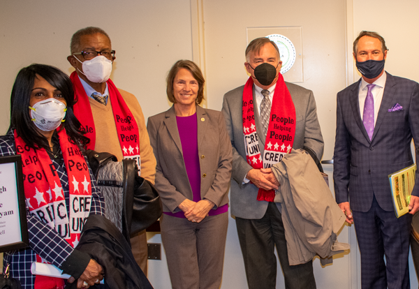 Credit Union advocates meet with Del. Karen Greenhalgh (third from left.)